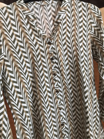 coffee zebra tops 38