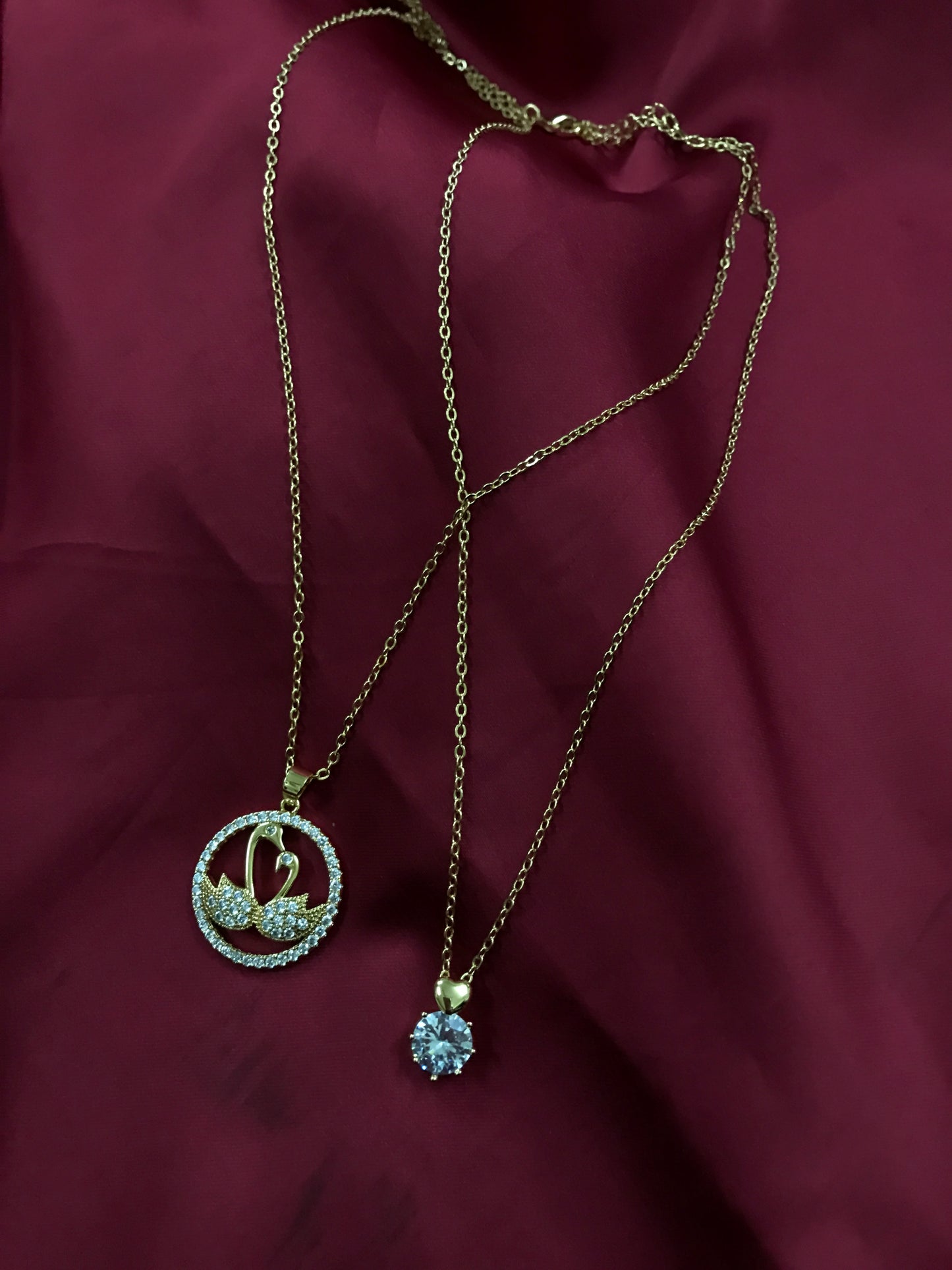 Goose golden  double pendant