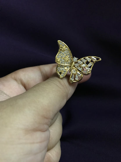 Golden Butterfly Ring