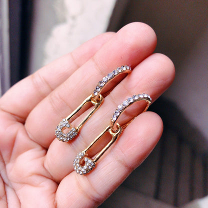 Silver Safetypin Earrings