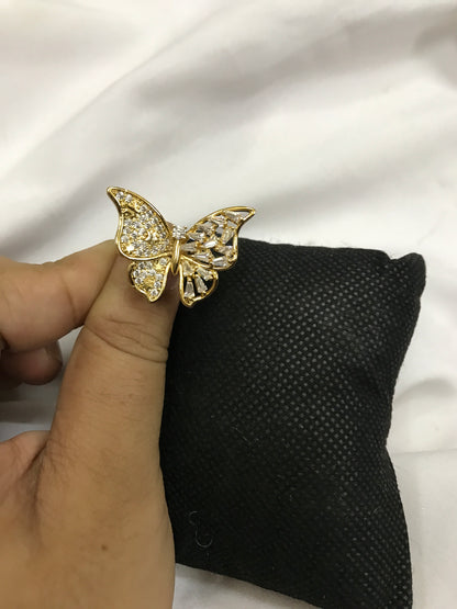 Golden Butterfly Ring