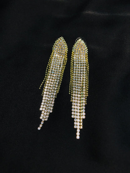 Golden Chain Long Earring