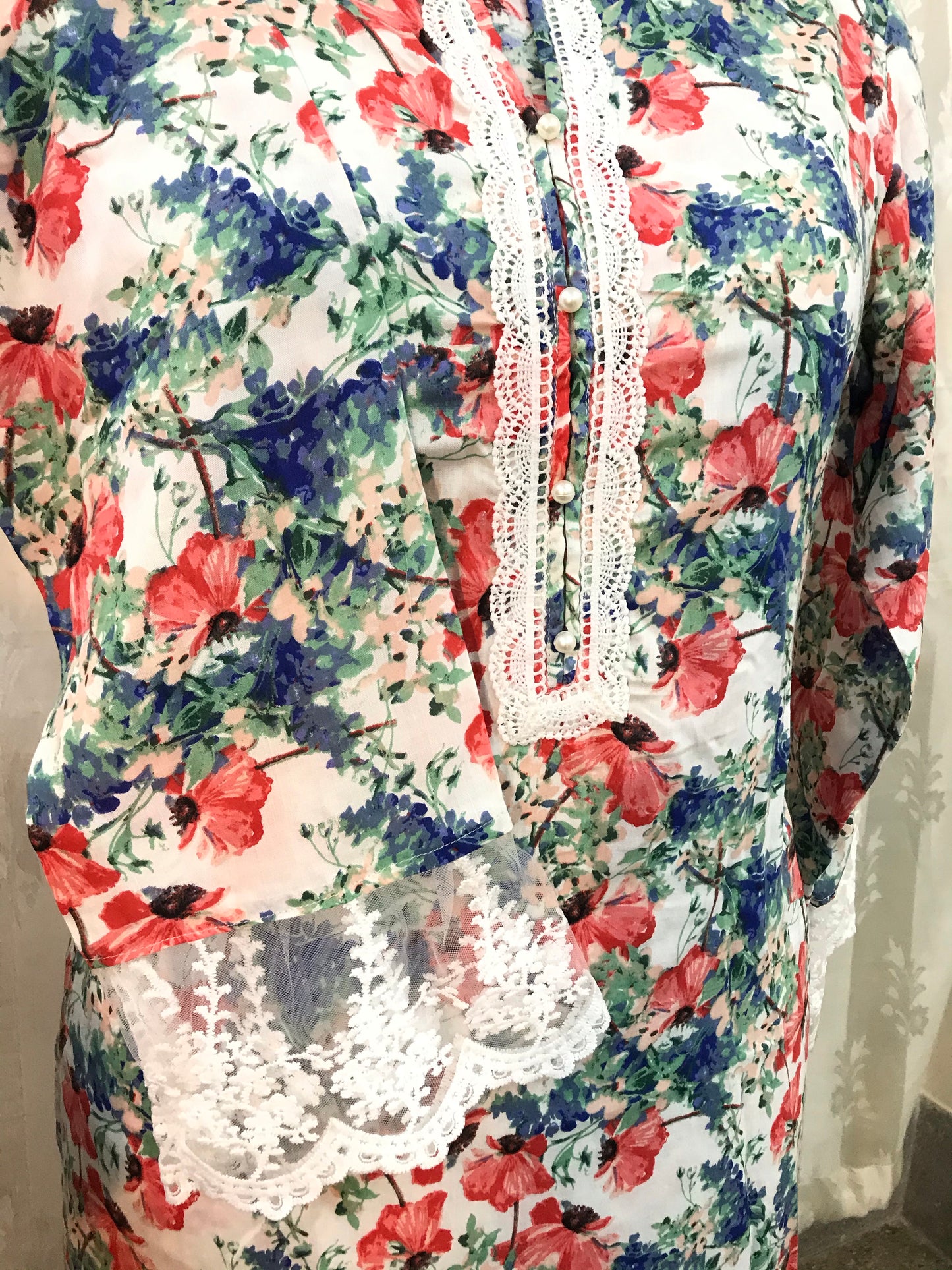Floral cotton kurti
