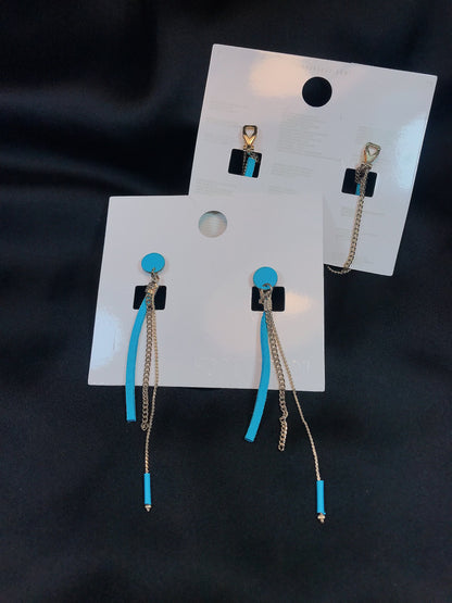 Long Blue earring