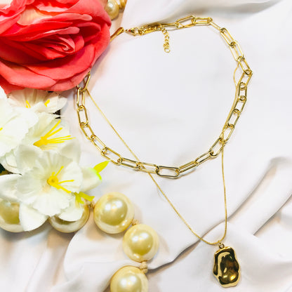 Uncut Shackle Stainless Necklace