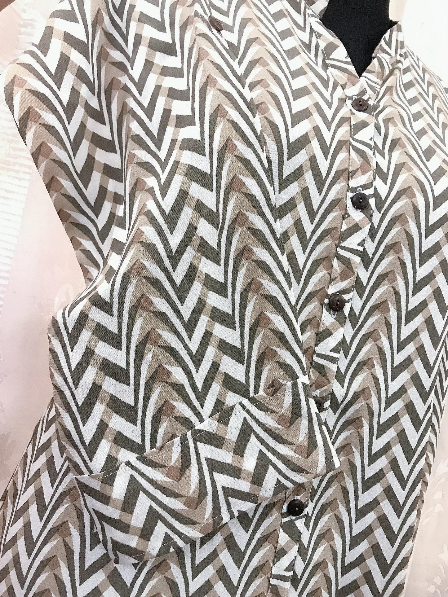 coffee zebra tops 38