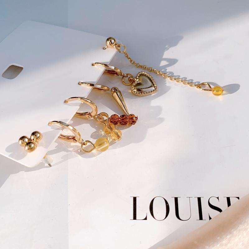 Mismatch Earring Chain Set