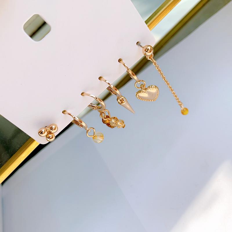 Mismatch Earring Chain Set