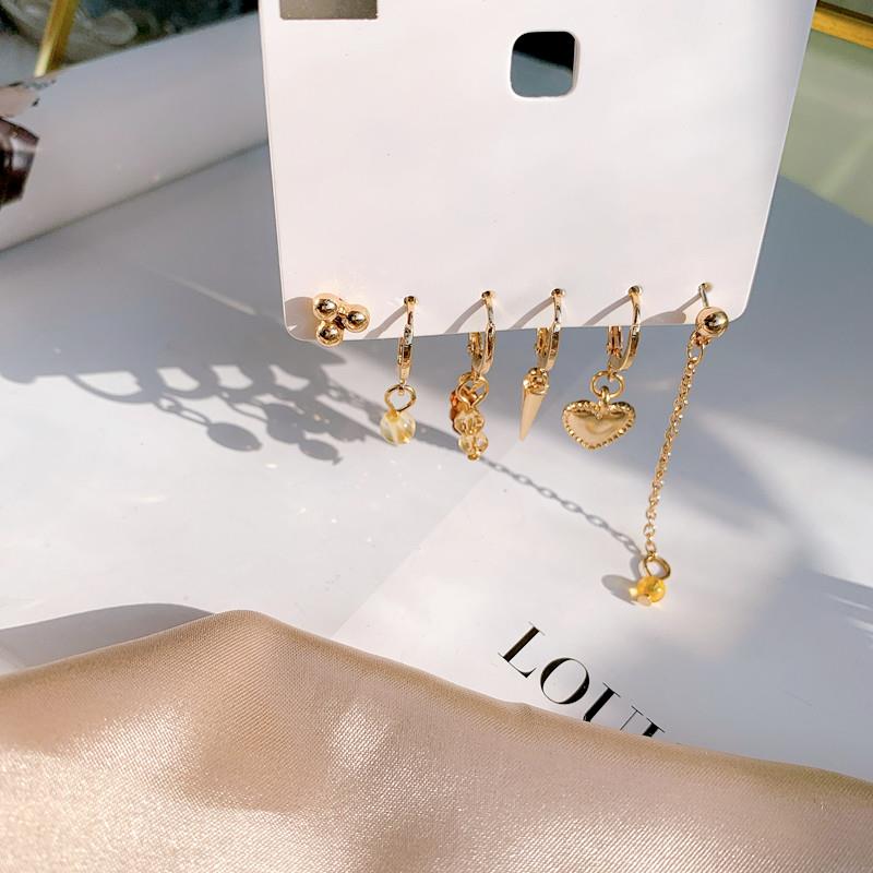 Mismatch Earring Chain Set